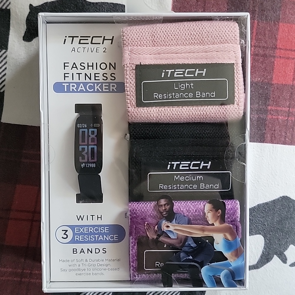 Itech Active 2 Fitness Tracker with 3 exercise bands